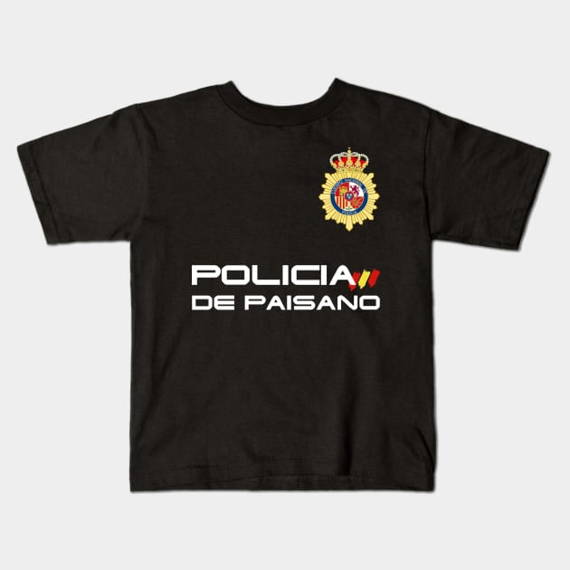 Policia de paisano Kids T-Shirt by ramonagbrl